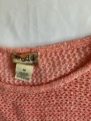 Mudd Women’s M Pink Solid Textured Knit Crew Neck Long Sleeve Pullover Sweater