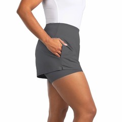 Spyder Women’s Running Short Side Pockets Side Slits on Outer Short