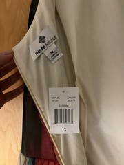 NWT Ronni Nicole Watercolor Print Chiffon Sleeveless Dress Sz 12 Very Pretty !