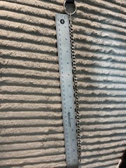Vtg Replacement Wallet Chain Leather Belt Loop Strap 12” Chain Biker Trucker