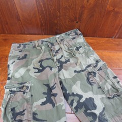 Must Way Mens Khaki Green & Black Camo Cargo Pants Size 38
