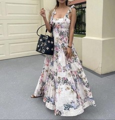 Zimmermann Brighton Dress Size 3 | AU / UK 14 | US 10 Long Floral Tie Maxi