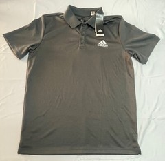 ADIDAS MENS POLO GREY PRIMEGREEN MEDIUM M D2M POLO