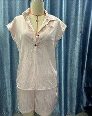 Women’s 2 Piece Outfit Sleeveless Shirt and Shorts Set Casual Summer