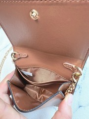 NWT Coach Mini Wallet On A Chain Signature Canvas With Charms C6650 With Box