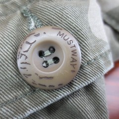 Must Way Mens Khaki Green & Black Camo Cargo Pants Size 38