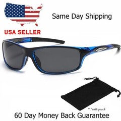 NEW Polarized Men Sport Sunglasses Driving Pilot Fishing Eyewear Wrap Glasses US