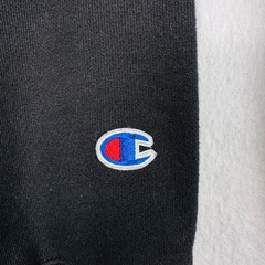 Champion Reverse Weave Hoodie Adult M Black Neon Blue Pink Retro Sweatshirt