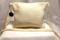 The SAK Cream Beige Crochet Knit Crossbody Purse