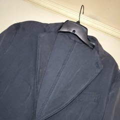 Suitsupply Blazer Mens 38R Blue Silk Cotton Herringbone Sport Coat Working Cuffs