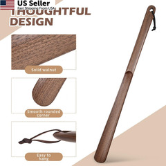 muso wood Wooden Shoe Horn, Walnut Horn Long 23.6 x 1.37 inch,