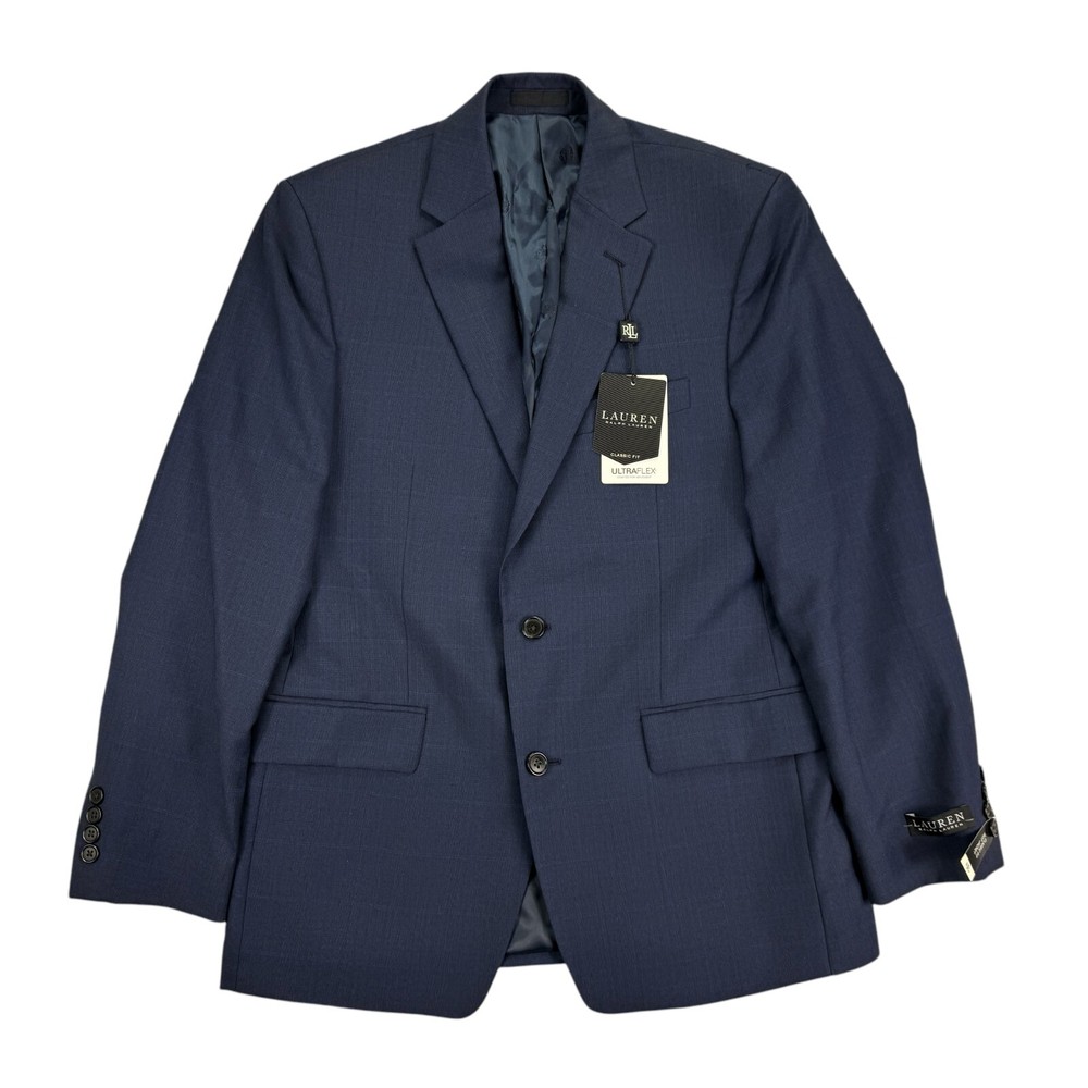 Lauren Ralph Lauren Mens UltraFlex Lattimore Classic Fit Suit Jacket Navy 40R