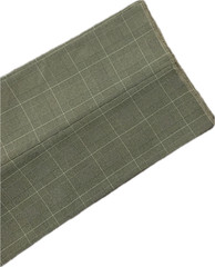 NWT Pronti Mens Pleated Dress Pants Green Plaid Slacks Unfinished Hem With Belt