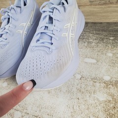 ASICS GEL-Excite 11 Womens Shoes Sz 7.5 Blue Fade Cream Mesh Lace Up Sneakers