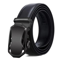 Men’s Luxury PU Leather Belt Metal Buckle Fashion Belt for Jeans Cargo Pants