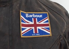 BARBOUR Union Jack Motorcycle Wax A7 Jacket Size Medium 38/40 UK 48/50 Belted
