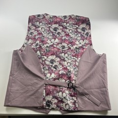$115 BRAND NEW TAYION Mens XL Solid Mauve Double Breast Stretch Suit Jacket Vest
