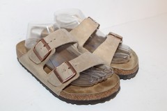 Birkenstock Arizona Leather Sandals Womens Sz 9 Regular/Wide Soft Footbed (READ)