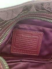Coach Signature C Purple Jacquard Shoulder Bag Pleated Hobo Satchel 42949