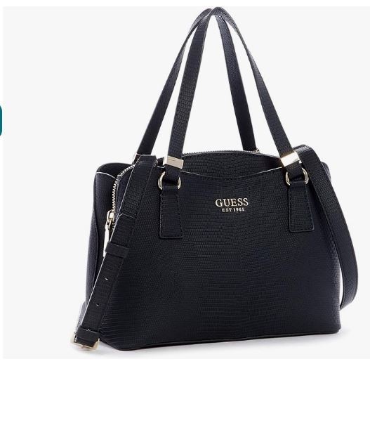 GUESS Lyndi Girlfriend textured women’s small satchel crossbody bag -Black