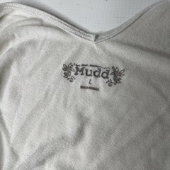Mudd Women’s L White Babydoll Tank V-Neck Sleeveless Lace Trim Rayon Blend
