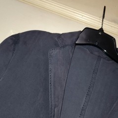 Suitsupply Blazer Mens 38R Blue Silk Cotton Herringbone Sport Coat Working Cuffs