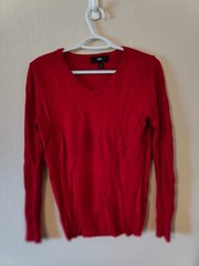 Massimo Red Long Sleeve Medium Red Measurments In Photos Returns Accepted