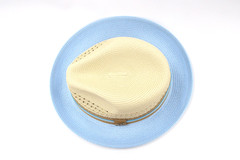 Men’s Bruno Capelo Fedora 100% Poly Braid Blue/Natural HW-799