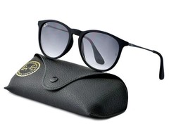 New Ray-Ban RB4171 Erika Matte Black/ Grey Polarized Gradient Women’s Sunglasses