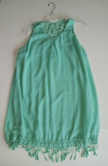 City Studio Mint Green Sheer Dress Sz L