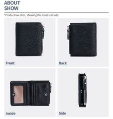 RFID Blocking Womens Small Genuine Leather Wallet Card Holder Mini Bifold Purse