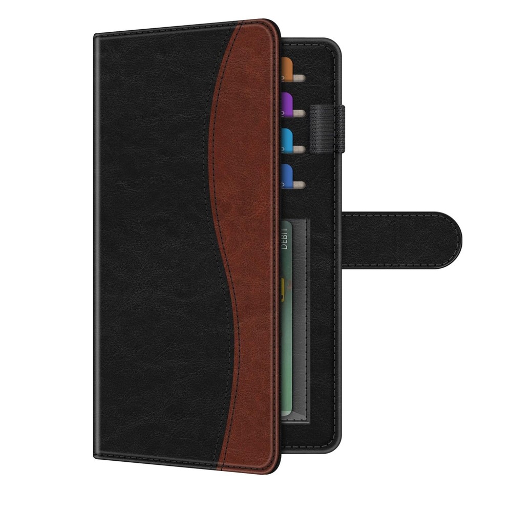 Fintie Checkbook Cover for Personal Checkbook, 7*3.8 inches, Black and Brown
