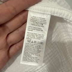 J.CREW White Gauze Button-up Shirt Collar Medium BY043