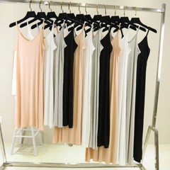 Women Cami Full Slip Plain Long Loose Dresses Camisole Liner Under dress