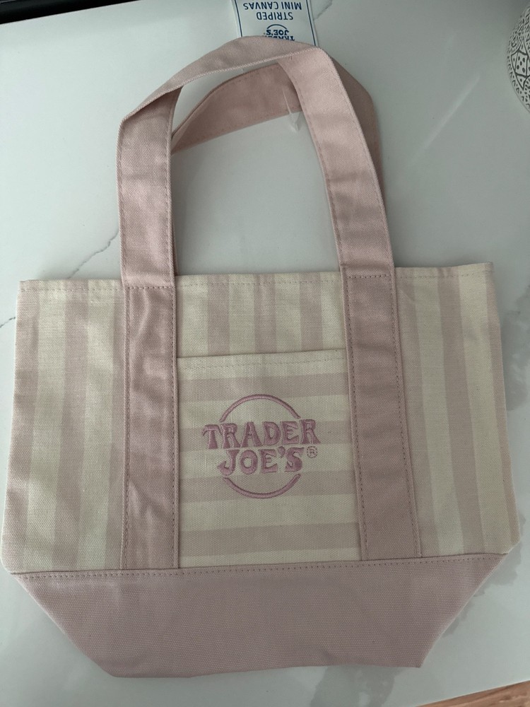 Trader Joe’s Striped Mini Tote (Pink)