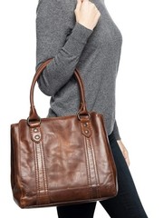 Frye Melissa Tote Bag Cognac Antique Pull Up Brown NEW SEALED , NWT 398.00