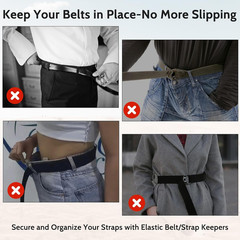 10 Pack Elastic Belt Keeper Strap, Nylon Canvas Web Belt Elastic Loop Keeper for