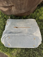 Hello Kitty Denim Purse Handbag With Rhinestones