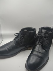 Curt Larson Princeton Black Dress Boots Men’s 10 W Wide Side Zipper Ankle Boot