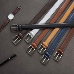 Genuine Leather Belts for Men Dress Causal Mens Belt, Many Colors 1.37inch Width