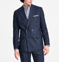 Tommy Hilfiger Men’s Modern Fit Double Breasted Linen Suit Jacket MSRP $360