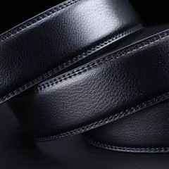 Genuine Leather Mens Ratchet Belt Belts For Man Adjustable Automatic Buckle