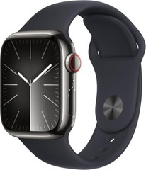Apple Watch Series 9 [GPS + Cellular, 45mm] – Graphite Stainless Steel Case with