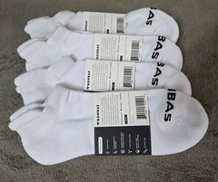 4-Pack (4 pairs) Bombas Solids Ankle Socks – White – Large
