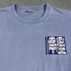 UT Uniqlo x One Piece Wanokuni Shirt Adult XL Blue Short Sleeve Japan Anime Mens