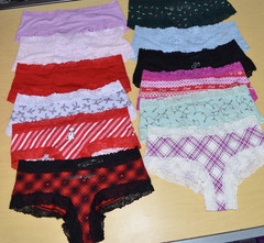 12 Victoria’s Secret PINK Cheeky Panties Lot L Large Multicolor