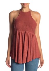 NWT Free People Womens Road Trip Tank Knit Apple Chutney Brown Size Small