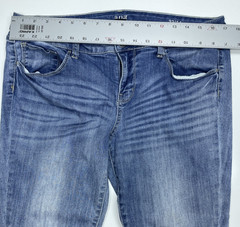 a.n.a Jeans Women’s 14/32 Blue Cotton Denim Skinny Zipper Ankle Mid-Rise Faded