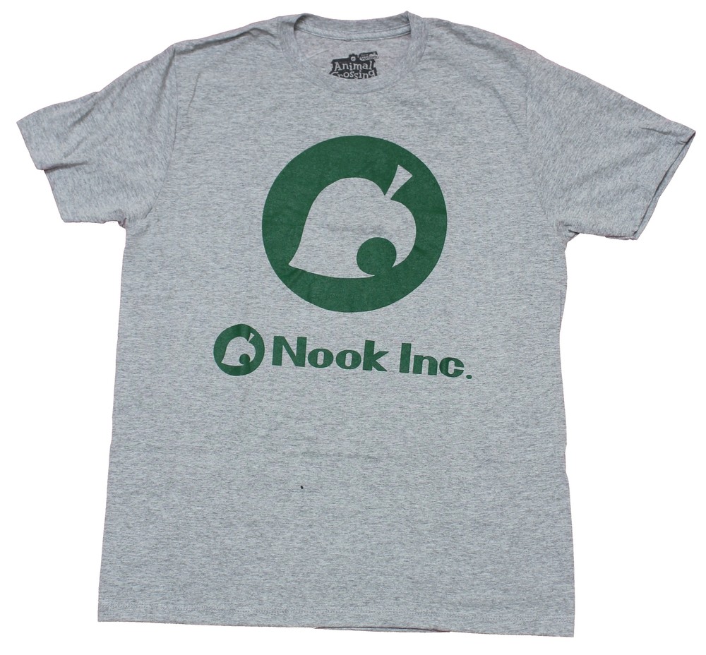Animal Crossing Mens T-Shirt – Nook Inc Green Circle Logo