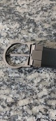 Montblanc 35mm Belt with Horseshoe Buckle, Black Reversible Leather